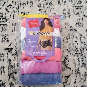 NWT Womens Hanes Pack of 9 Underwear Briefs Size 8